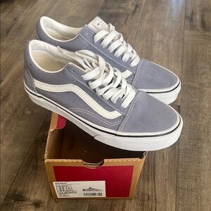 New! Vans Old Skool Light Blue and White